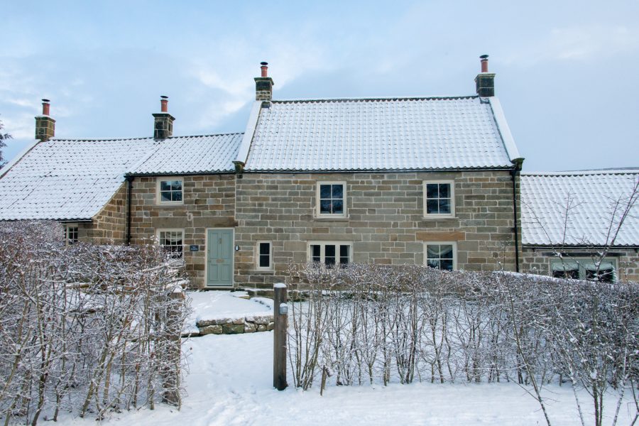 Mill Farmhouse in the snow
